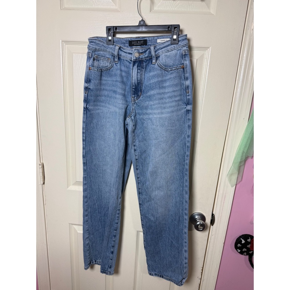 Judy Blue Straight Fit Jeans Medium Wash High Rise Short Size 1/25 JB881060